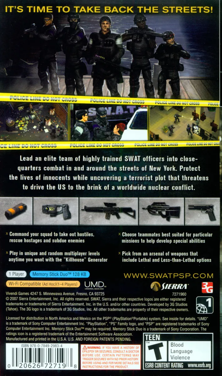 SWAT: Target Liberty box back