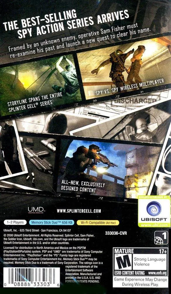 Tom Clancy's Splinter Cell: Essentials box back