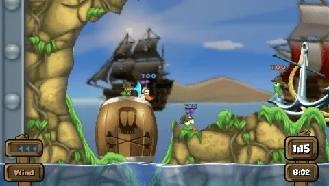 Backdrop artwork for Worms: Open Warfare 2