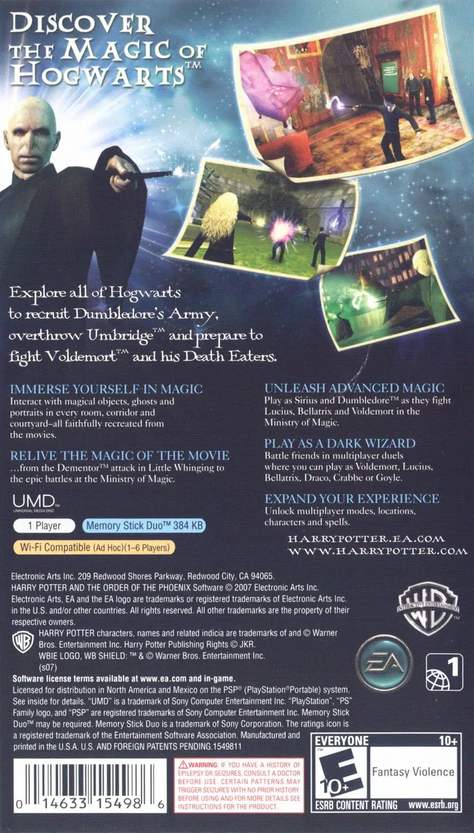 Harry Potter and the Order of the Phoenix box back