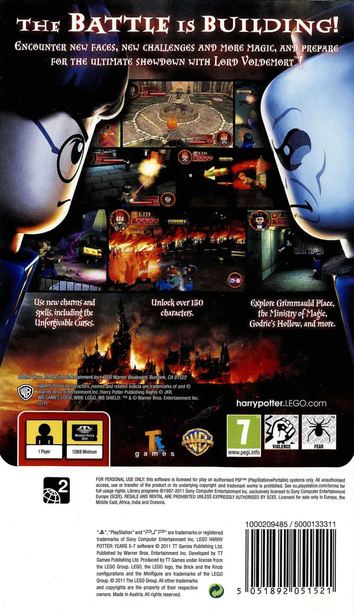 LEGO Harry Potter: Years 5-7 box back