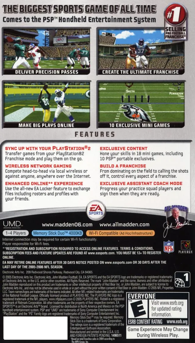 Madden NFL 06 box back