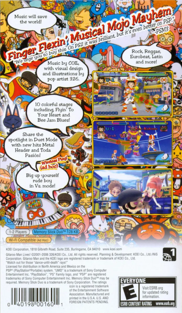 Gitaroo Man Lives! box back