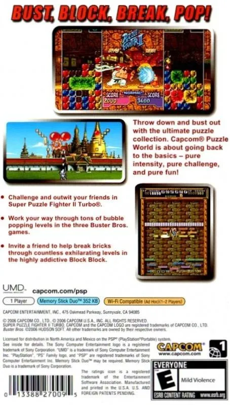 Capcom Puzzle World box back