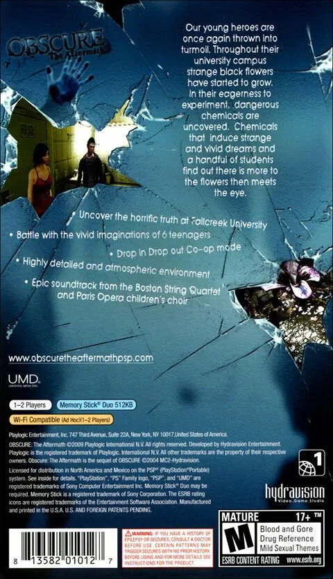 Obscure : The Aftermath box back