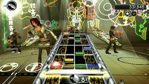 Backdrop artwork for Rock Band Unplugged