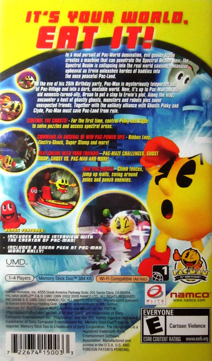 Pac-Man World 3 box back
