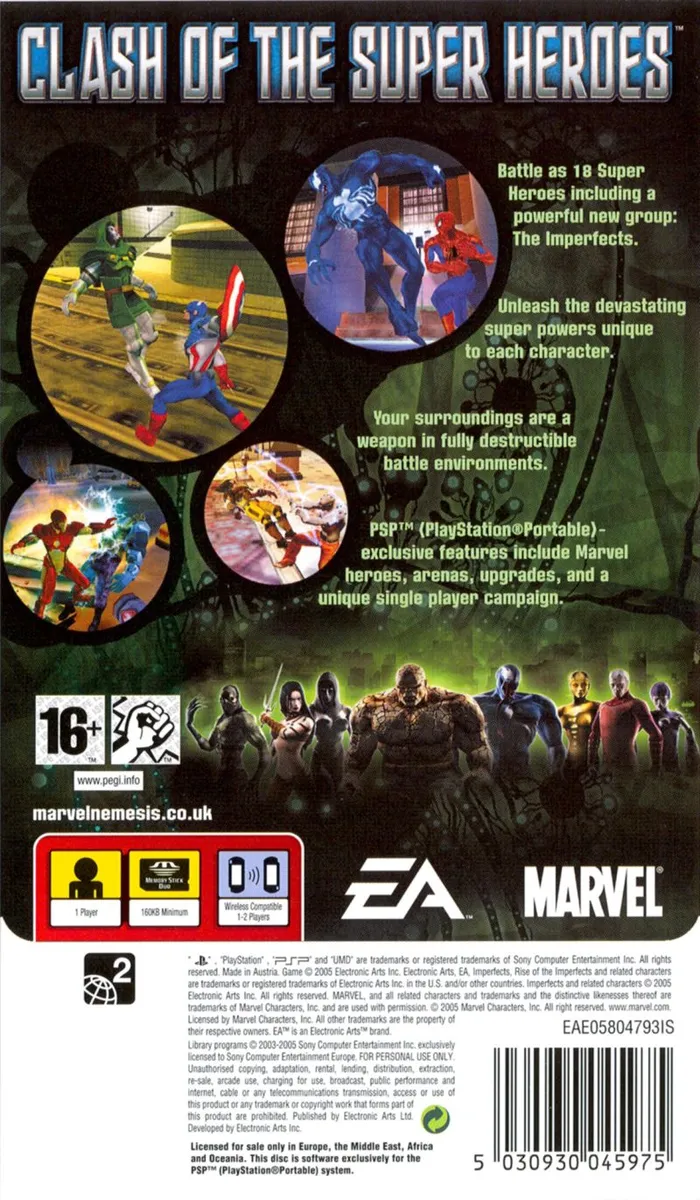 Marvel Nemesis: Rise of the Imperfects box back
