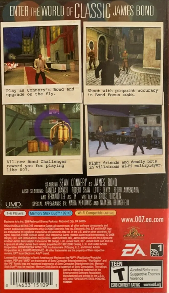 007: From Russia with Love box back