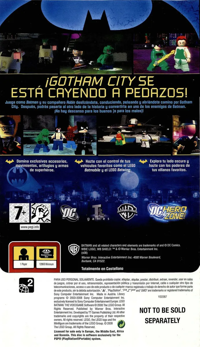 LEGO Batman: The Videogame box back