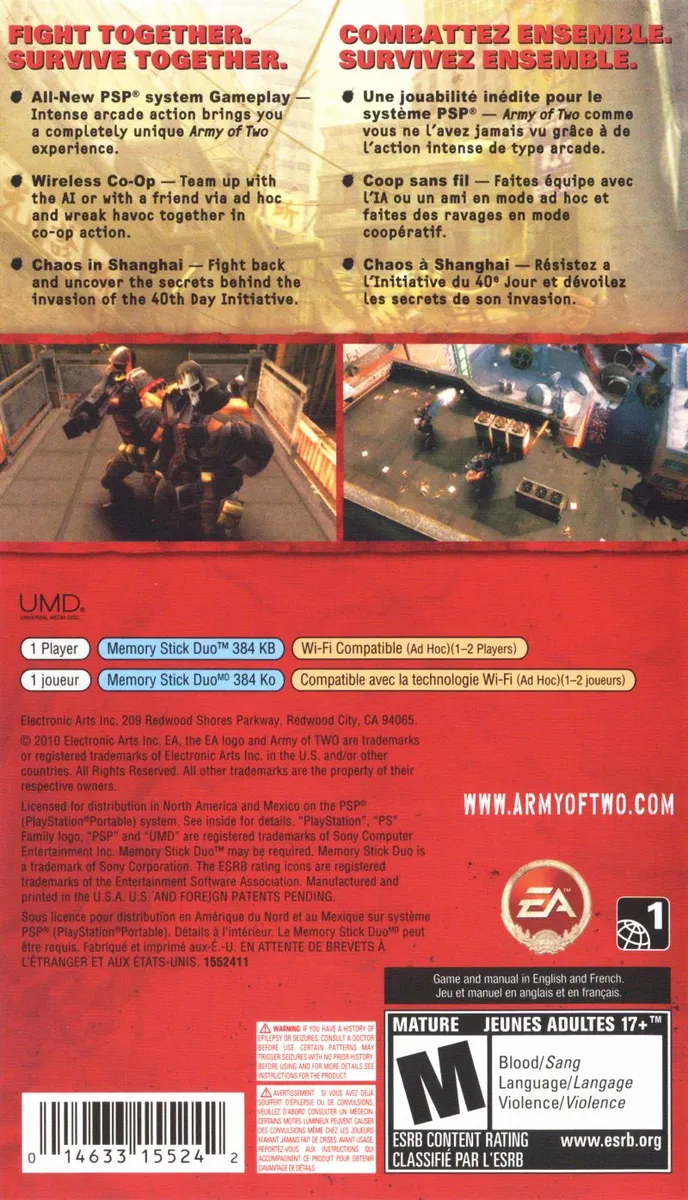 Army of Two: The 40th Day box back