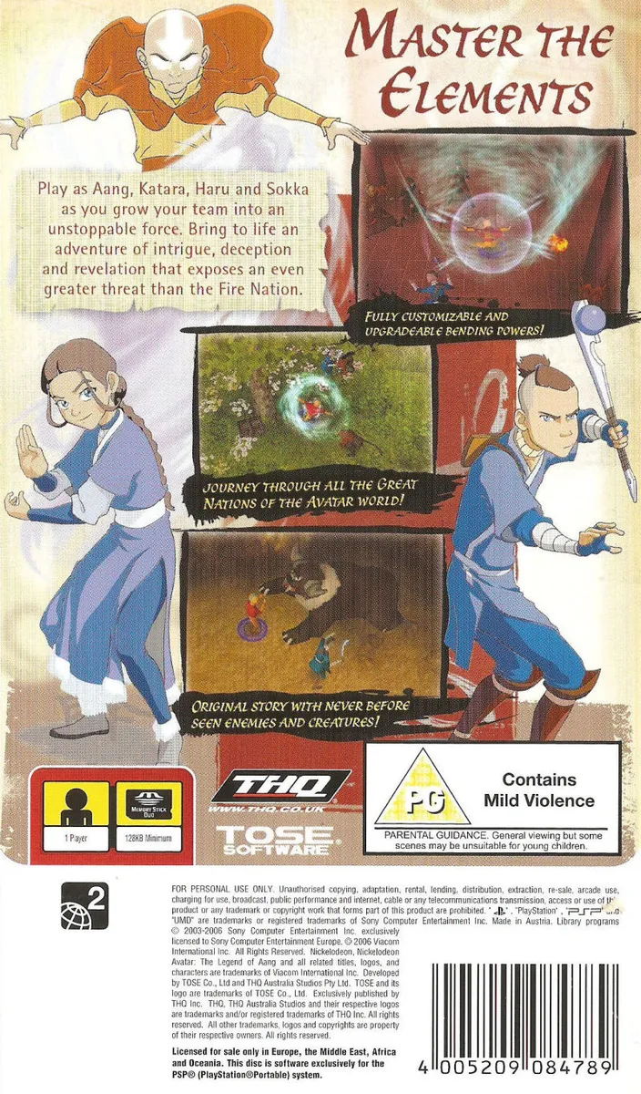 Avatar: The Last Airbender box back
