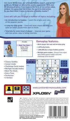 Carol Vorderman's Sudoku box back