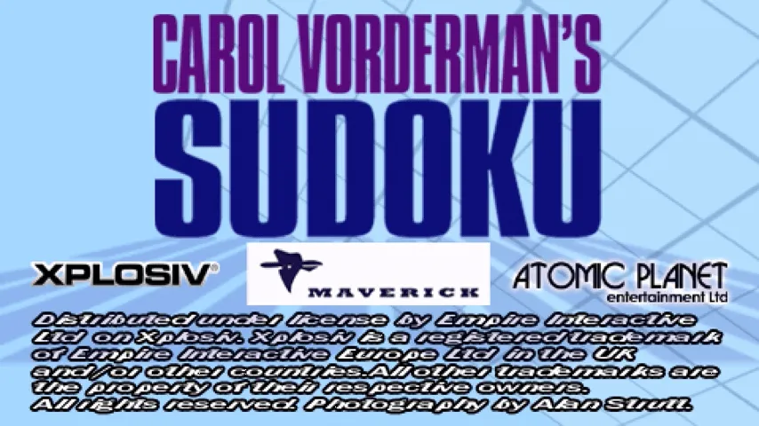 Carol Vorderman's Sudoku screenshot