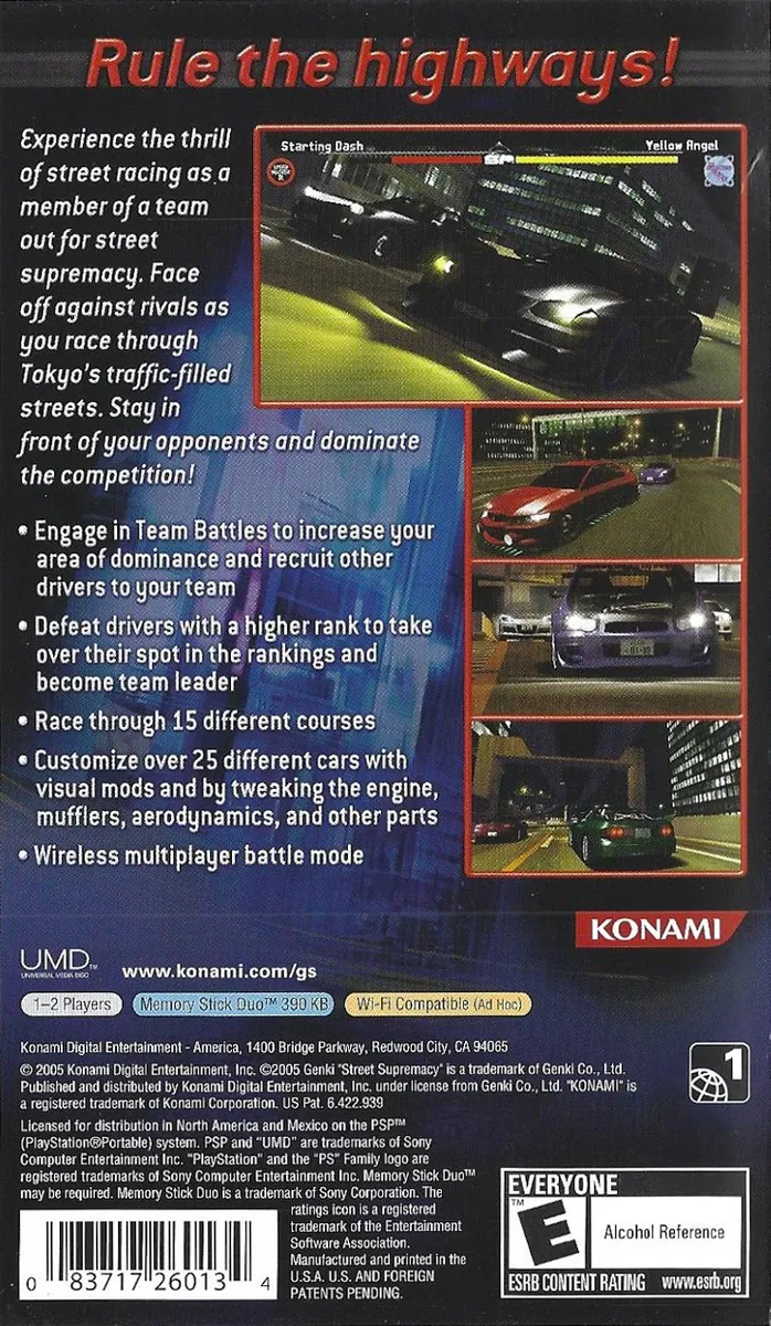 Street Supremacy box back