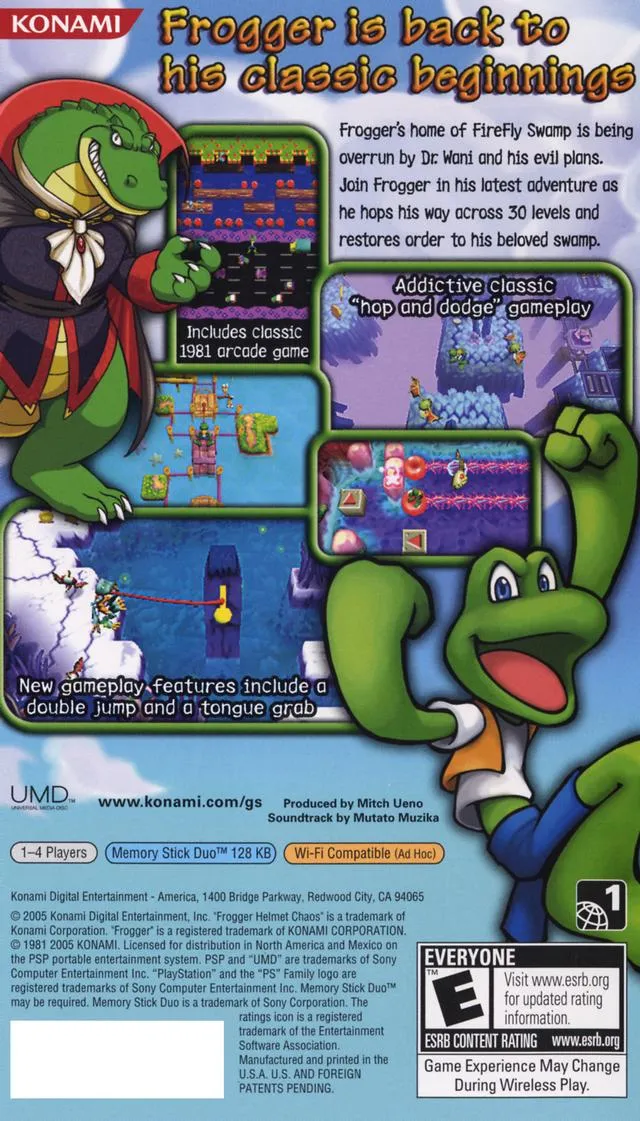 Frogger: Helmet Chaos box back