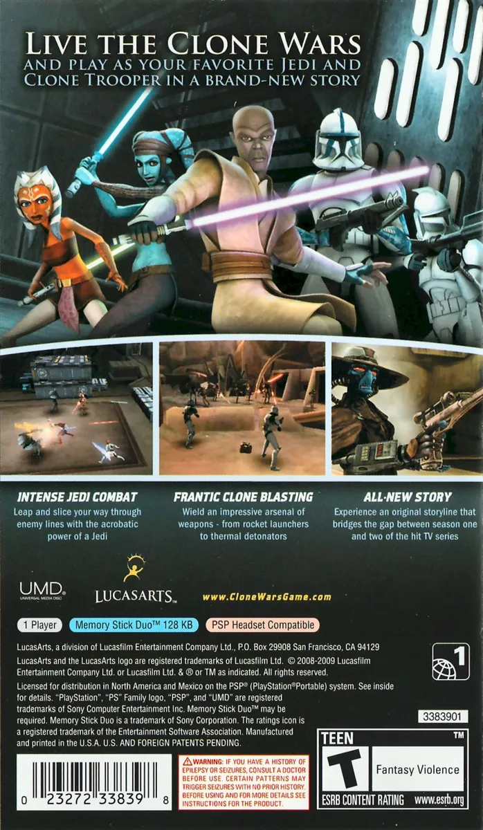Star Wars: The Clone Wars: Republic Heroes box back