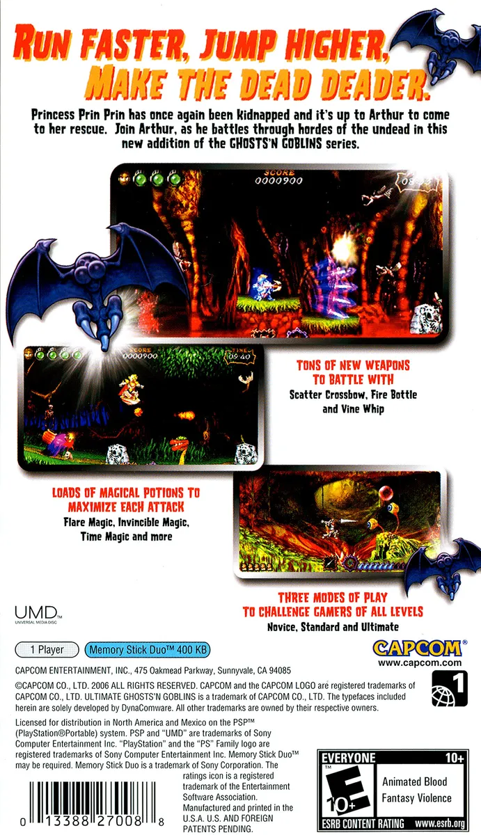Ultimate Ghosts 'n Goblins box back
