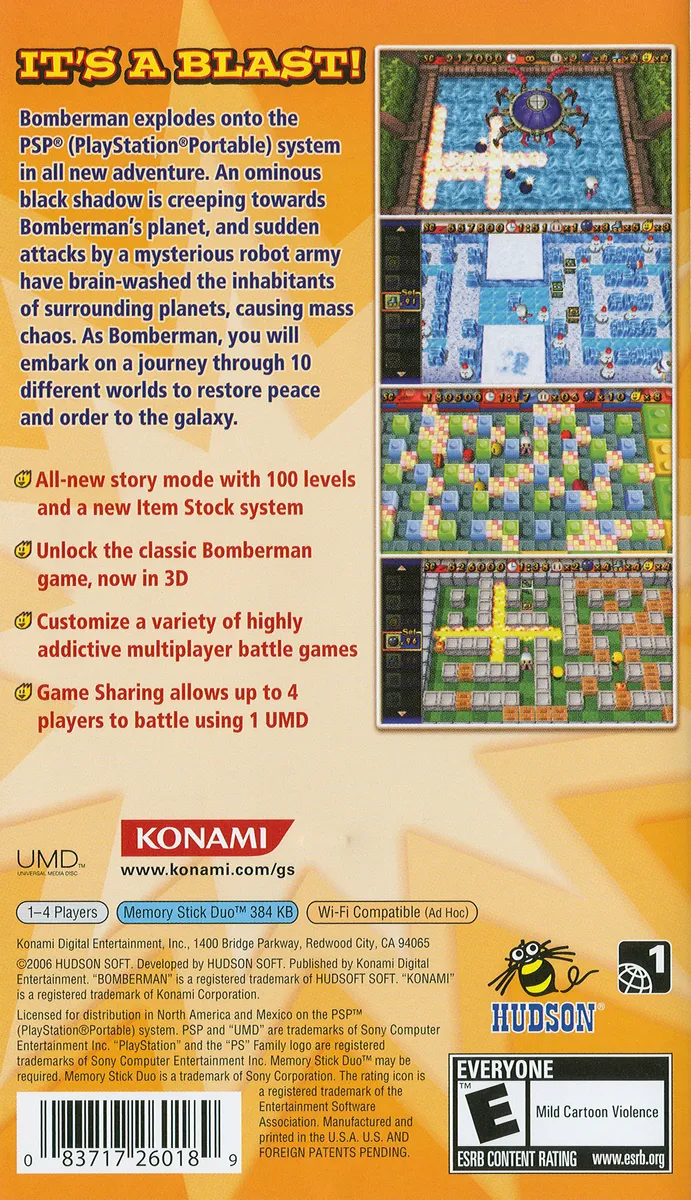 Bomberman box back
