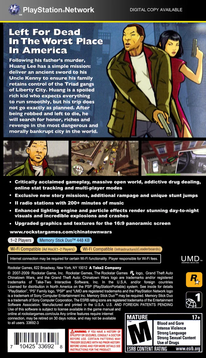 Grand Theft Auto: Chinatown Wars box back