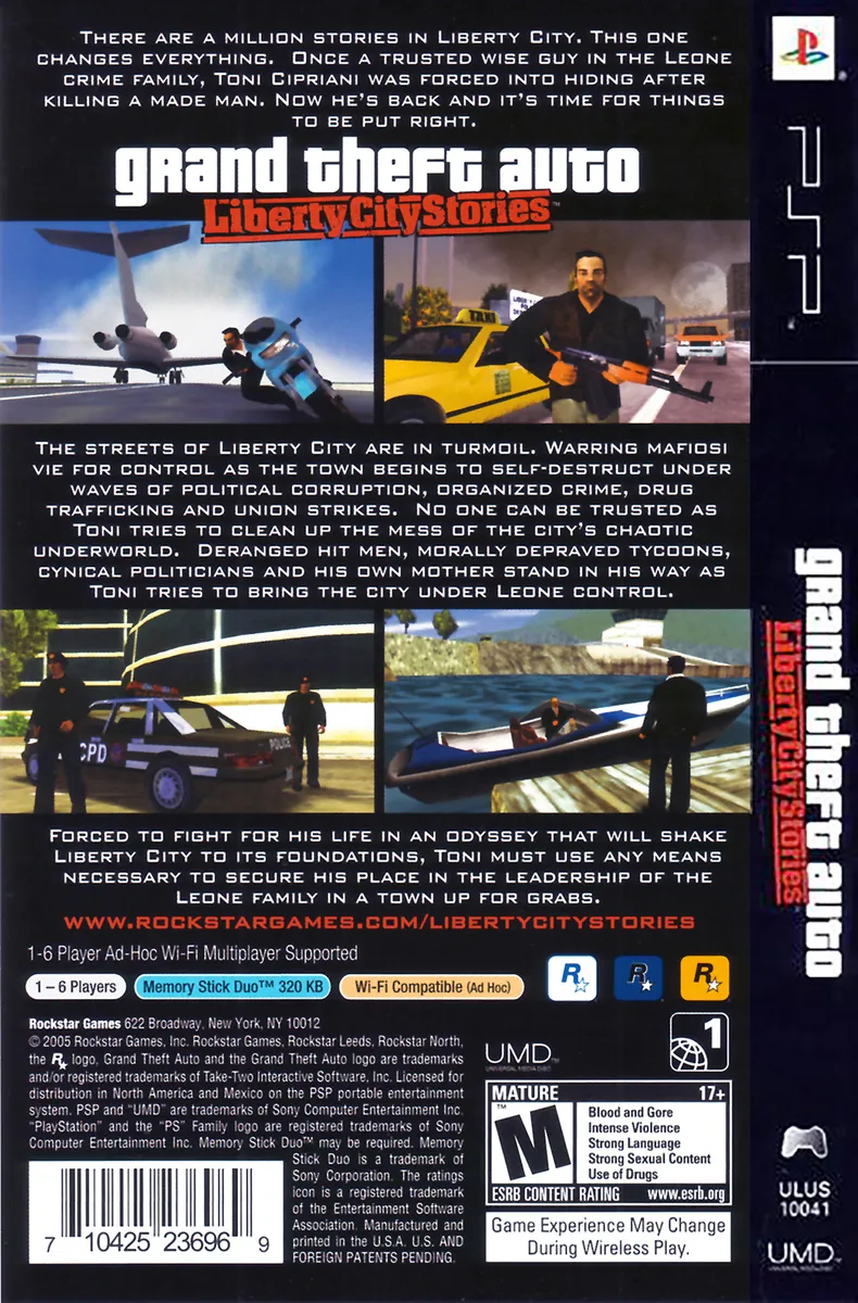 Grand Theft Auto: Liberty City Stories box back