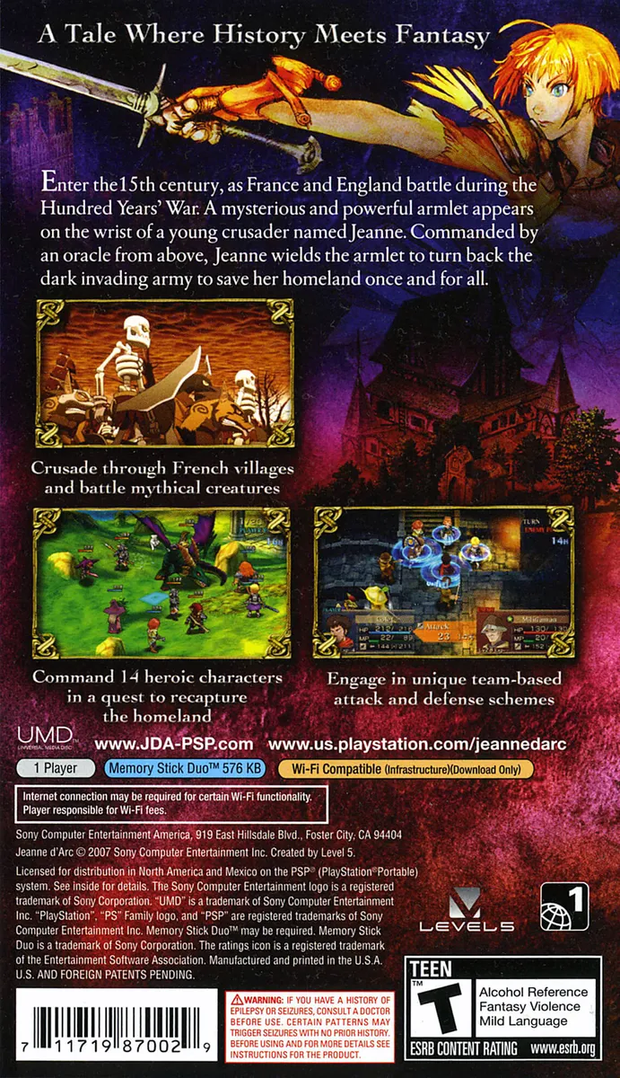 Jeanne d'Arc box back