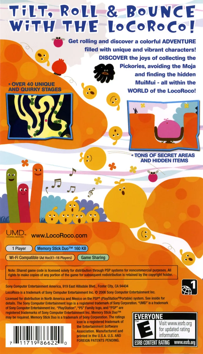 LocoRoco box back