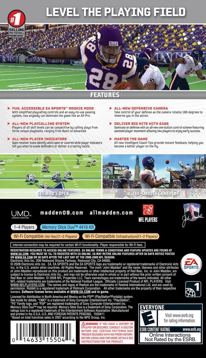 Madden NFL 09 box back