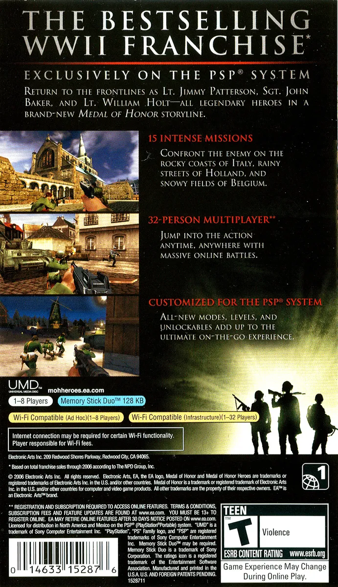 Medal of Honor: Heroes box back