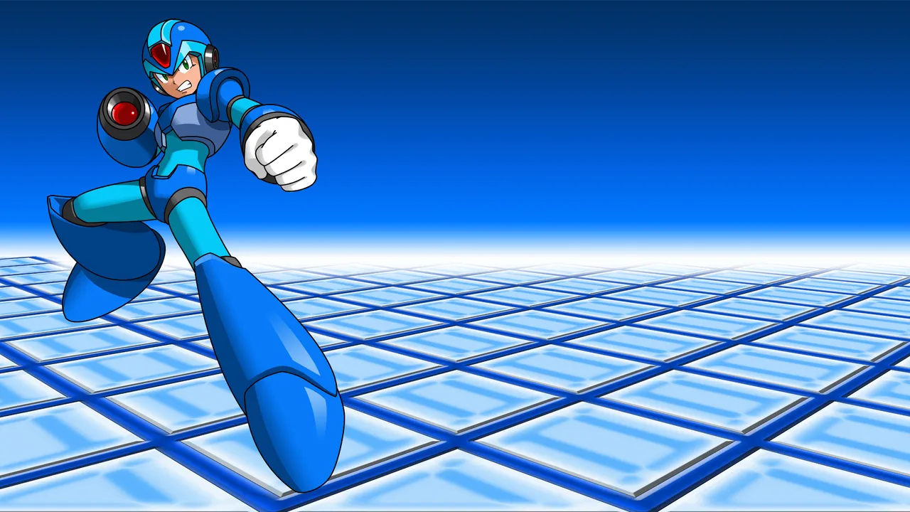 Backdrop artwork for Mega Man Maverick Hunter X