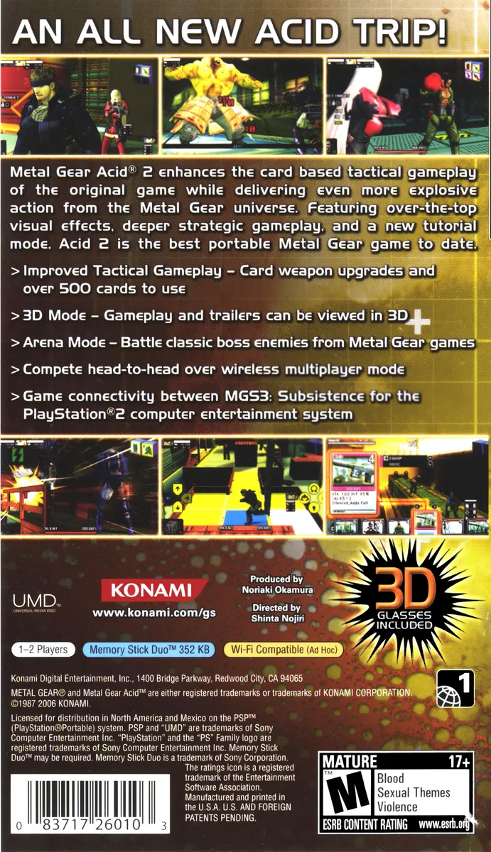 Metal Gear Ac!d 2 box back