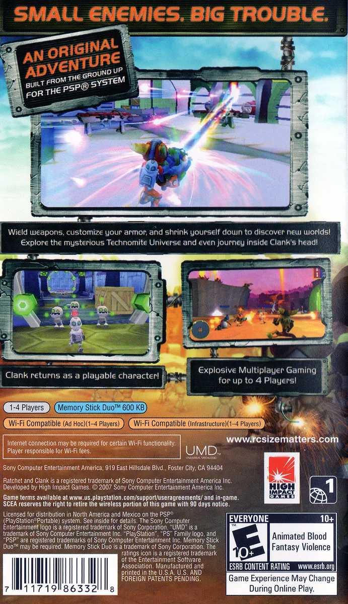 Ratchet & Clank: Size Matters box back