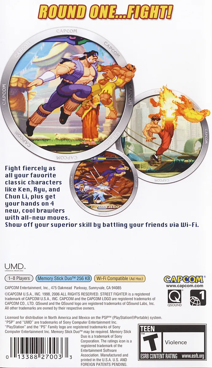 Street Fighter Alpha 3 MAX box back