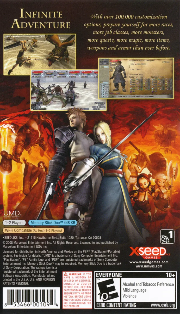 Valhalla Knights 2 box back