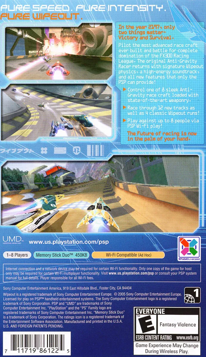 WipEout Pure box back