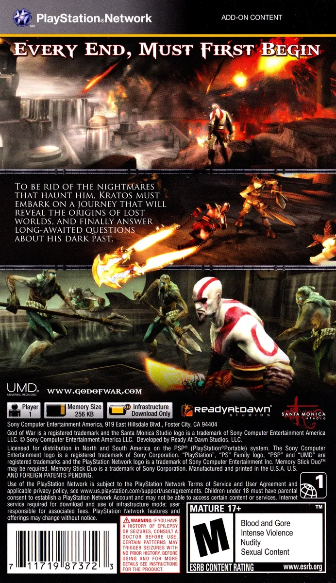 God of War: Ghost of Sparta box back