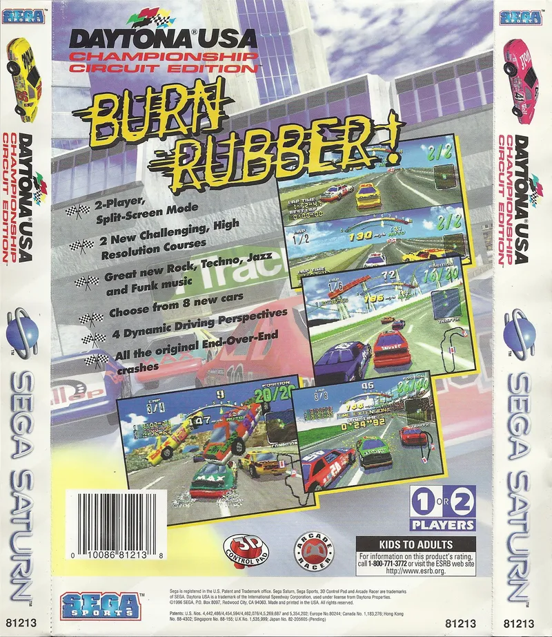 Daytona USA: Championship Circuit Edition box back