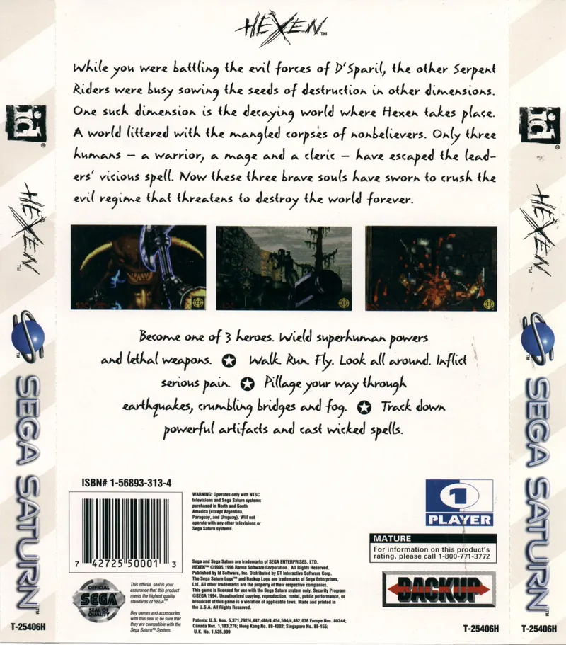 Hexen: Beyond Heretic box back