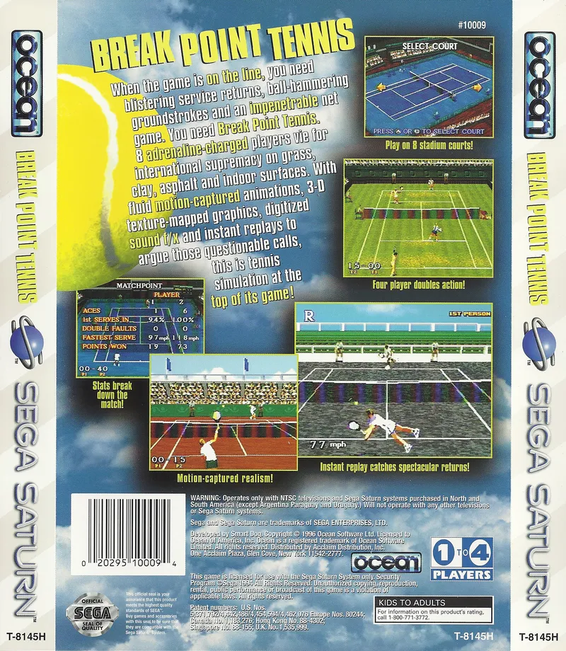 Break Point Tennis box back