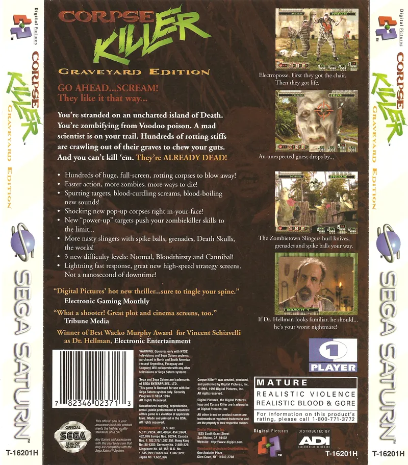 Corpse Killer: Graveyard Edition box back