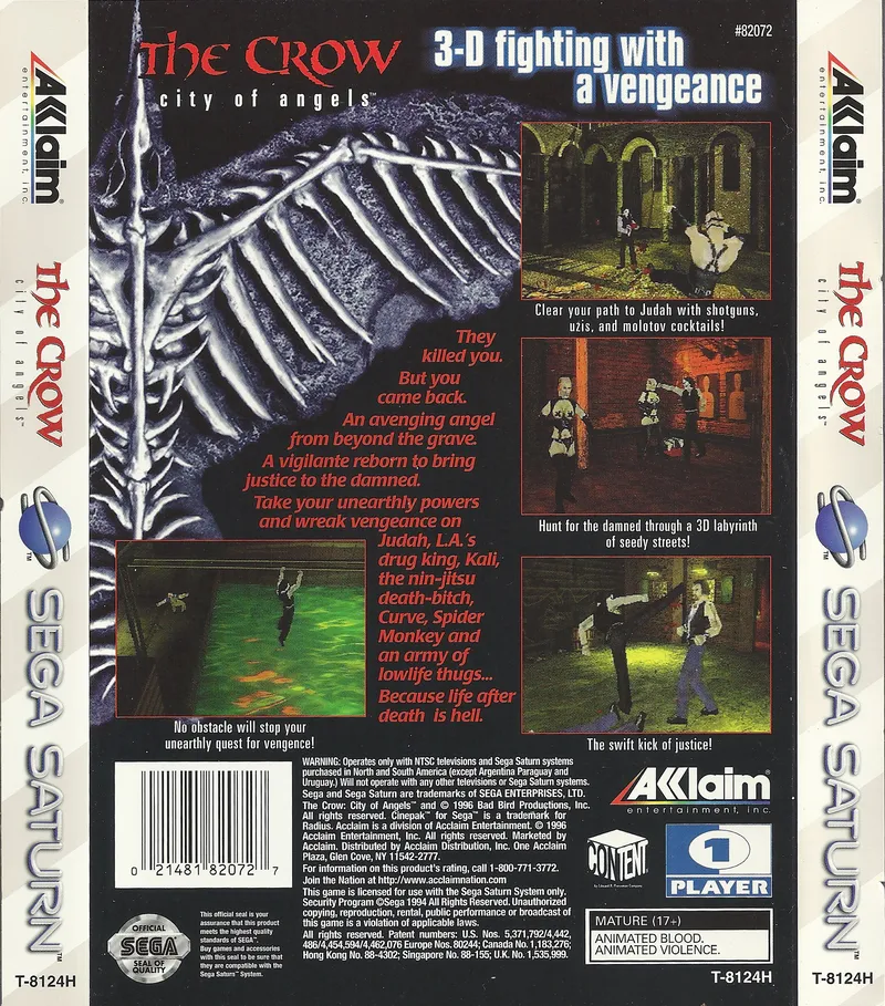 The Crow: City of Angels box back