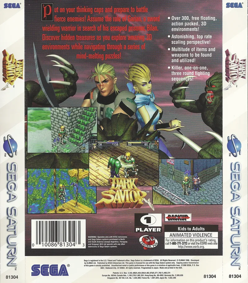 Dark Savior box back