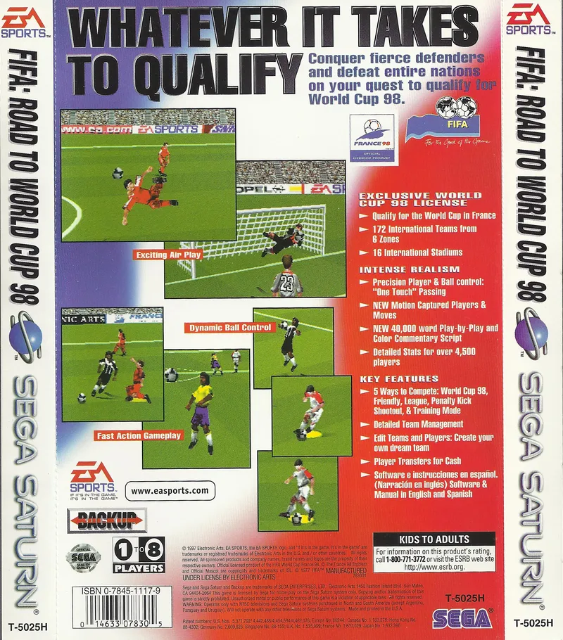 FIFA: Road to World Cup 98 box back