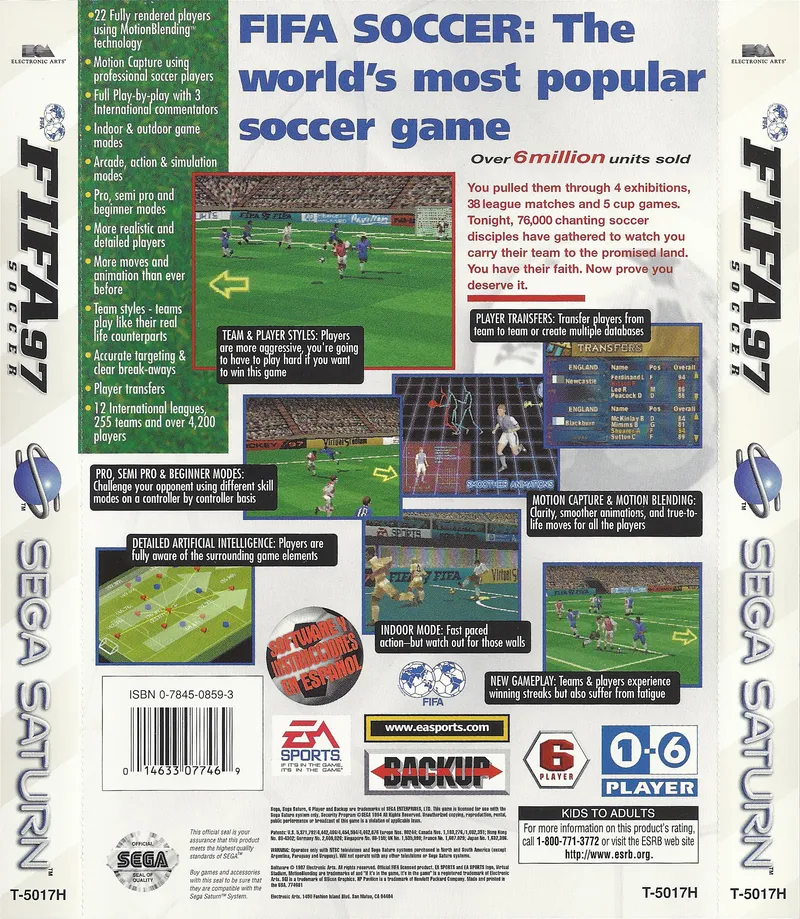 FIFA Soccer 97 box back