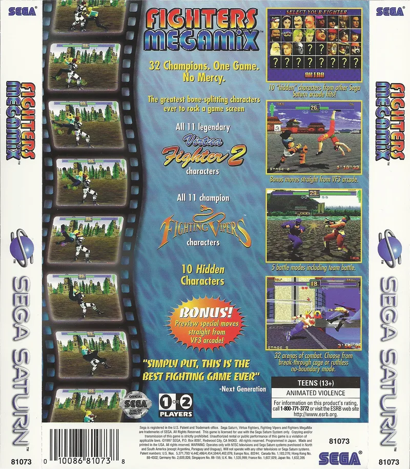 Fighters Megamix box back