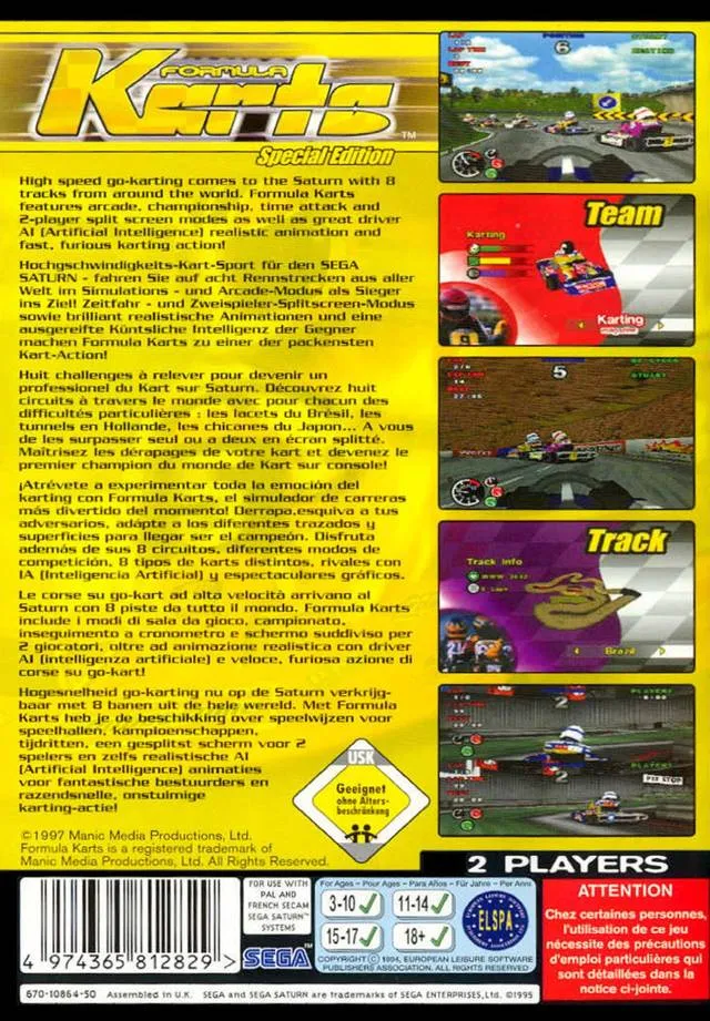 Formula Karts Special Edition box back