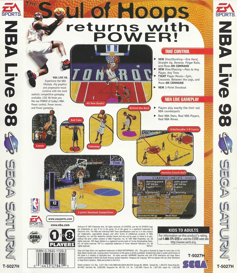 NBA Live 98 box back