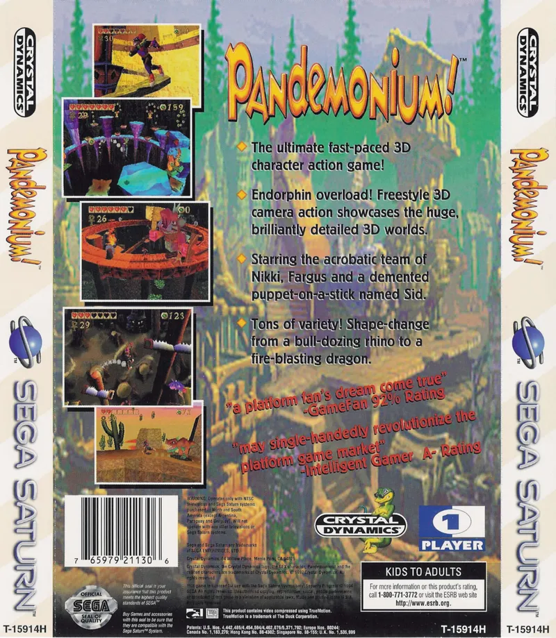 Pandemonium! box back