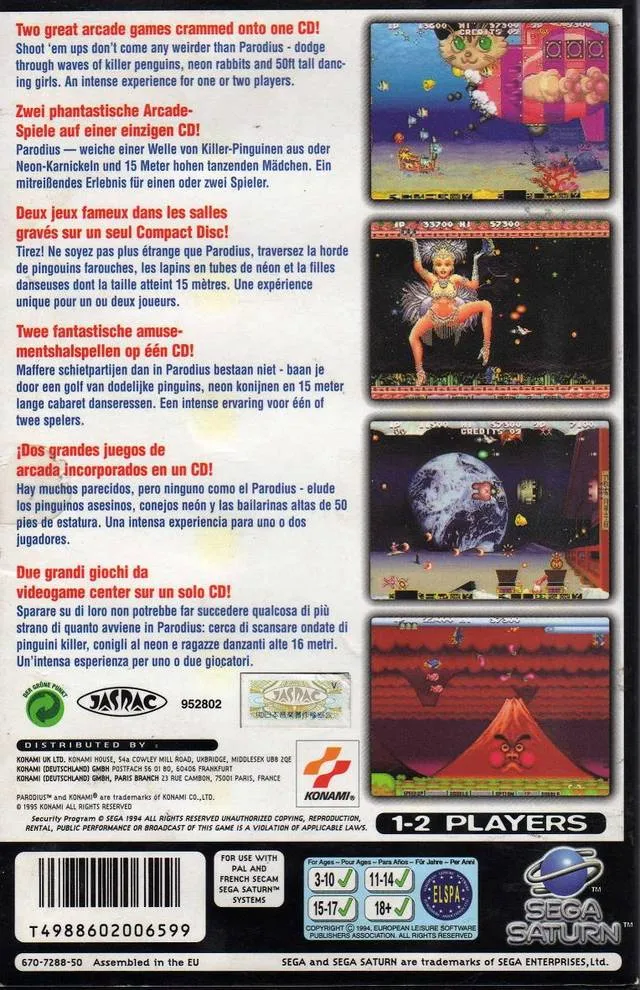 Parodius box back