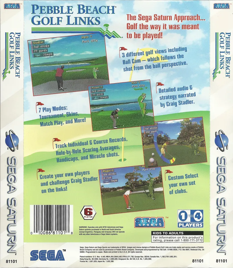 Pebble Beach Golf Links box back
